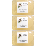 Handmade Fragrance Free "I Love Coconut" Glycerine Soap Bar 165g Gift Pack 3's